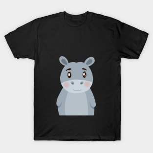 Baby Hippo Illustration T-Shirt